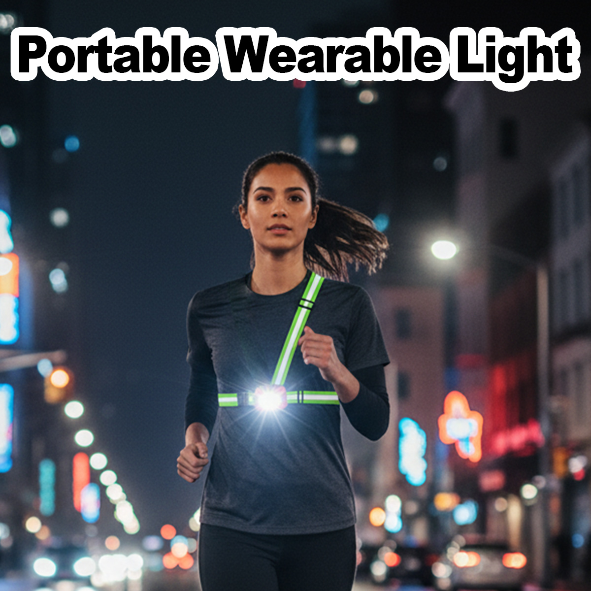 Running Gear Reflective - مصباح للجري قابل لإعادة الشحن عبر