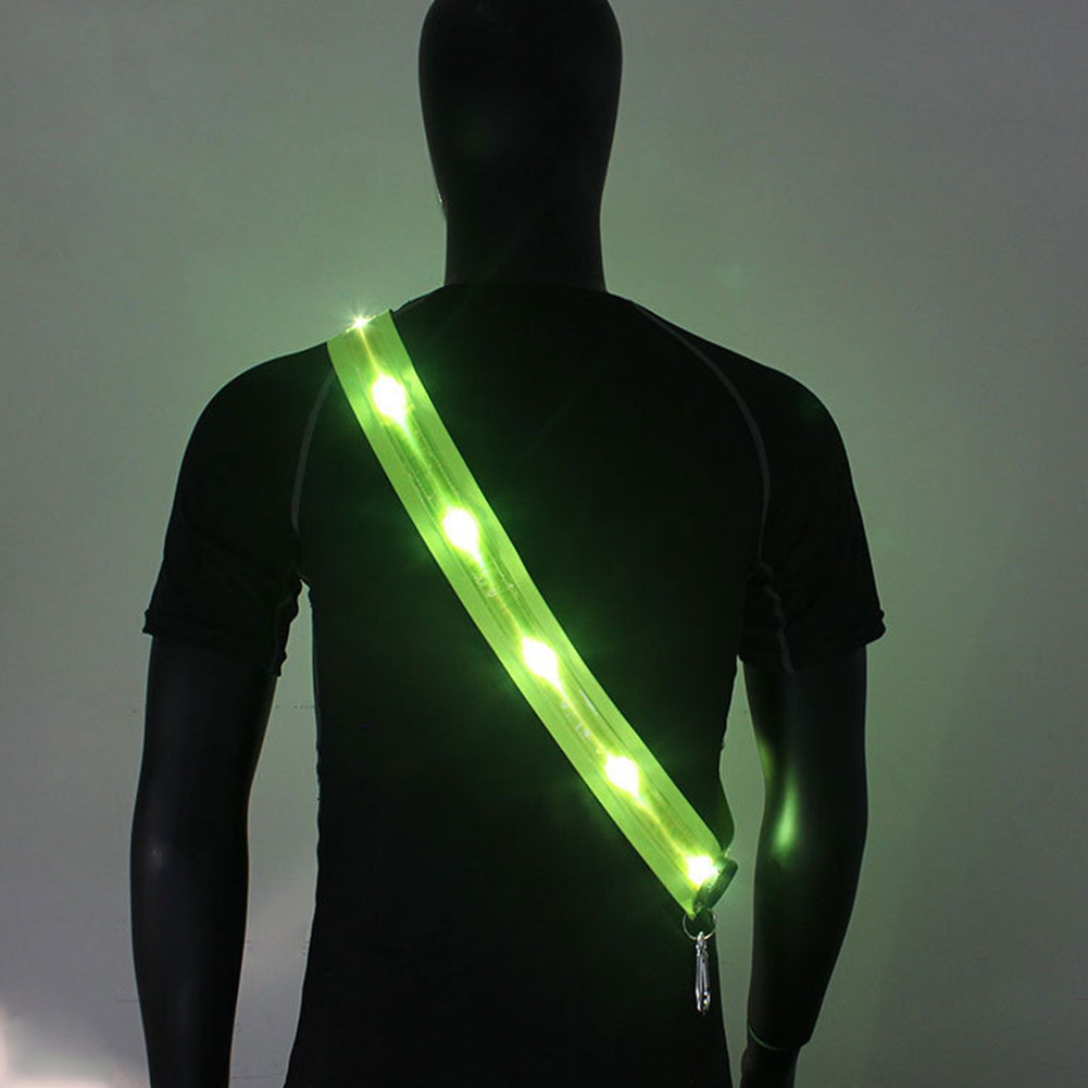 Running Gear Reflective - حزام كتف LED قابل لإعادة الشحن،